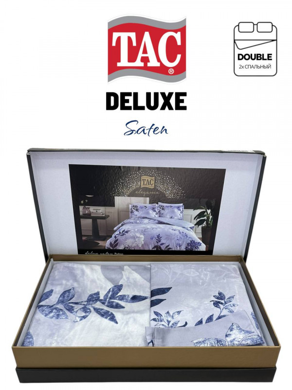 Tac Padova lacivert Deluxe saten | Постельное белье сатин делюкс